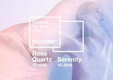 Pantone Color of the Year 2016 Rose Quartz & Serenity