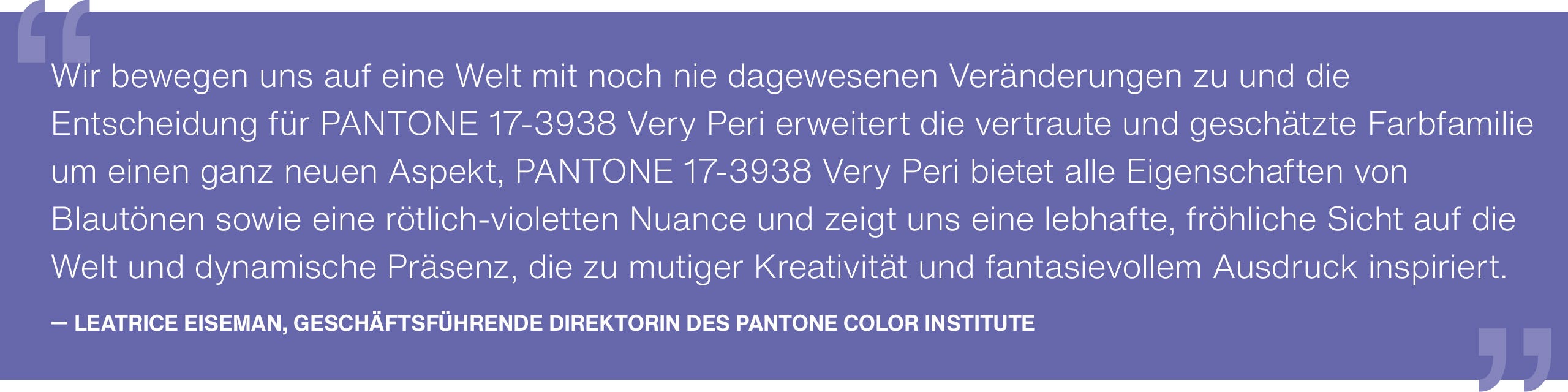 Pantone Color of the Year 2022 - Lee Eiseman Quote