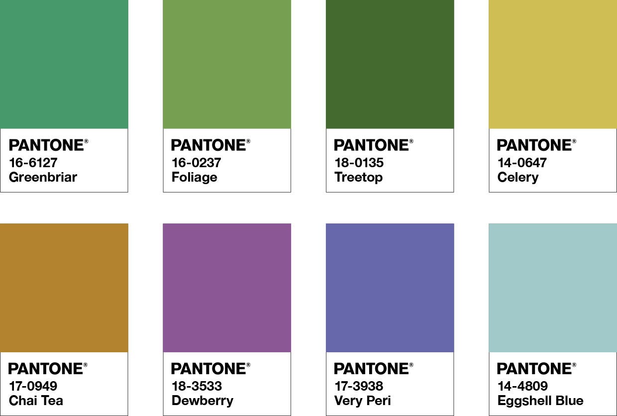 Pantone Color of the Year 2022 - Wellspring Palette