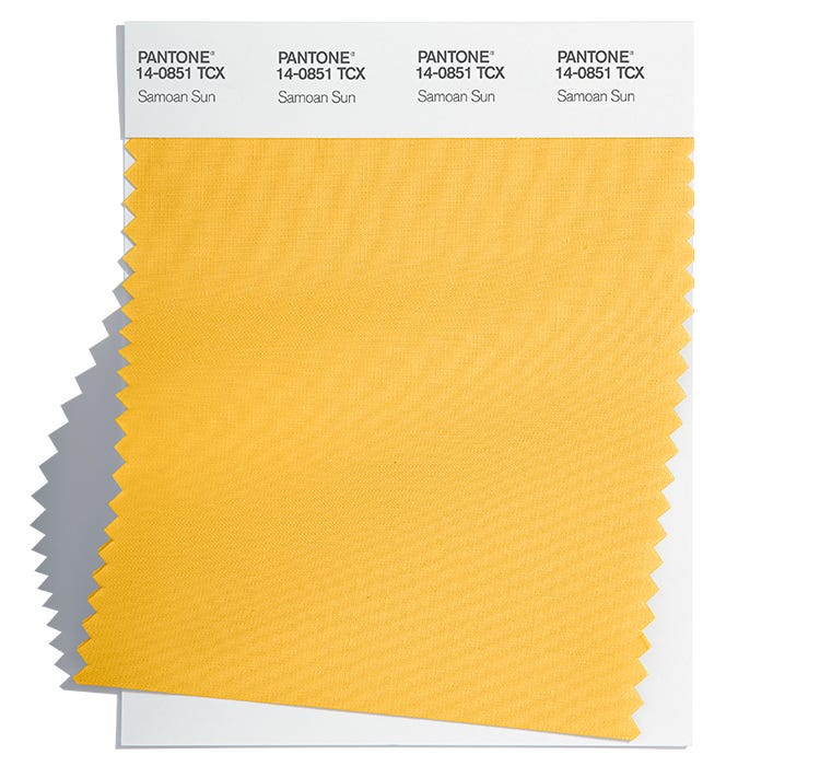 Pantone Cotton Swatch 14-0851 TCX